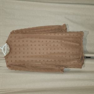 Camel long sleeve tunic